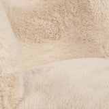 Faux Fur Accent Chair, Ivory