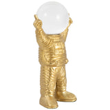 Astronaut w/ Crystal Orb Head, Gold-Accessories-High Fashion Home