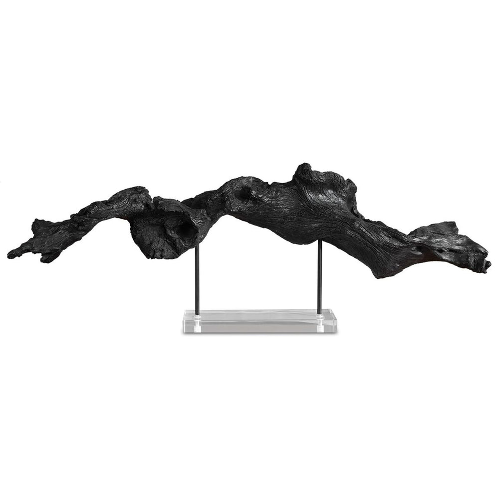Charred Timber Sculpture, Black
