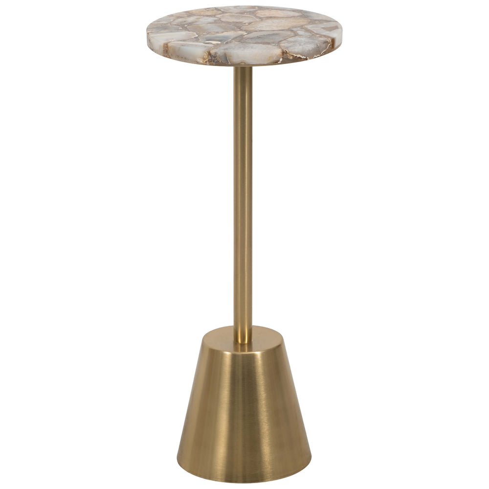 Agate Accent Table, Gold