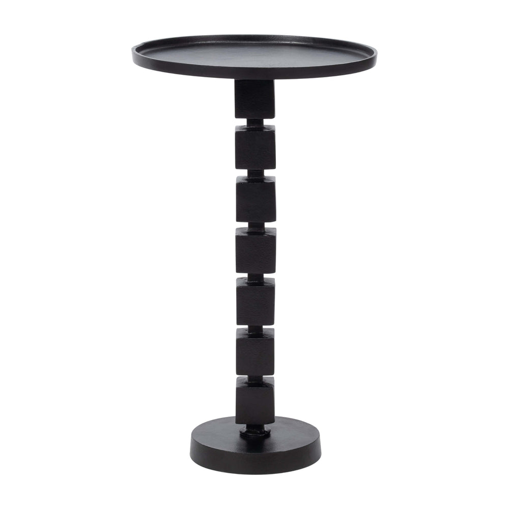 Stacked Cube Accent Table, Black
