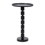 Stacked Cube Accent Table, Black