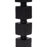 Stacked Cube Accent Table, Black