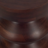 Solid Mango Wood Accent Table, Walnut Brown