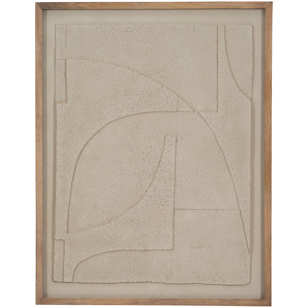 Paper Mache Wall Art, Off-White