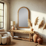 Beaded Arch Mirror, Natural-Accessories-High Fashion Home