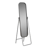 Metal Floor Mirror on Stand, Black-Accessories-High Fashion Home