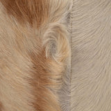 Cowhide Ottoman, Brown and White