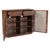 Linea Cabinet, Walnut-Furniture-High Fashion Home