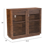 Linea Cabinet, Walnut-Furniture-High Fashion Home