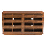 Linea Credenza, Walnut-Furniture-High Fashion Home