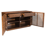 Linea Credenza, Walnut-Furniture-High Fashion Home