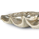 Clam Shell Large Bowl, Ambered Silver Leaf-Accessories-High Fashion Home