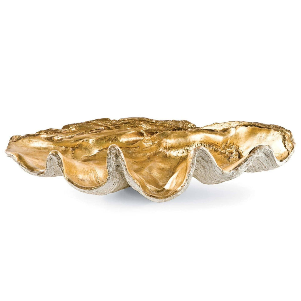Clam Shell Large Bowl, Gold Leaf – High Fashion Home