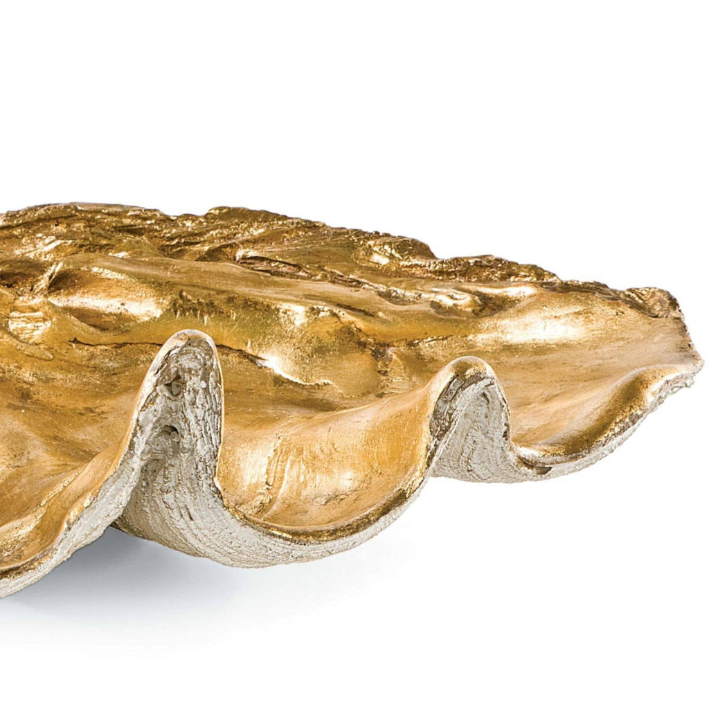 Clam Shell Large Bowl, Gold Leaf – High Fashion Home