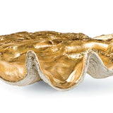 Clam Shell Large Bowl, Gold Leaf-Accessories-High Fashion Home
