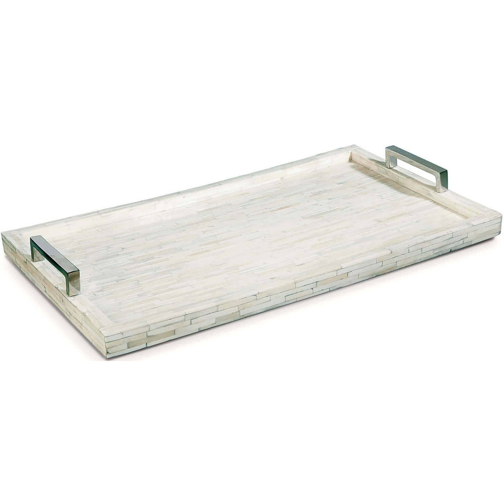 White Bone with Nickle Tray