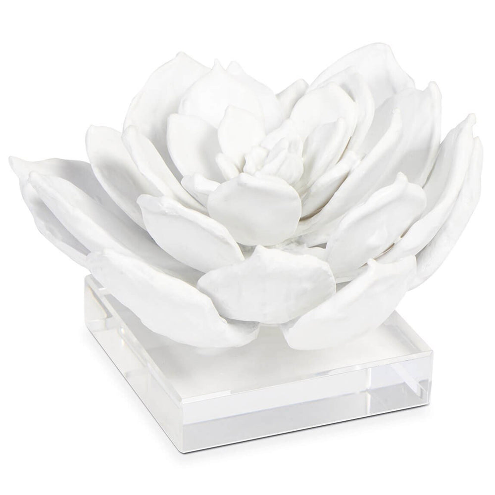 Succulent Sculpture 1, White-Accessories-High Fashion Home
