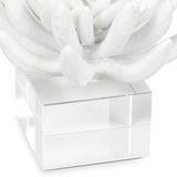 Succulent Sculpture 2, White-Accessories-High Fashion Home