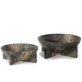 Tribune Marble Bowl, Green-Accessories-High Fashion Home