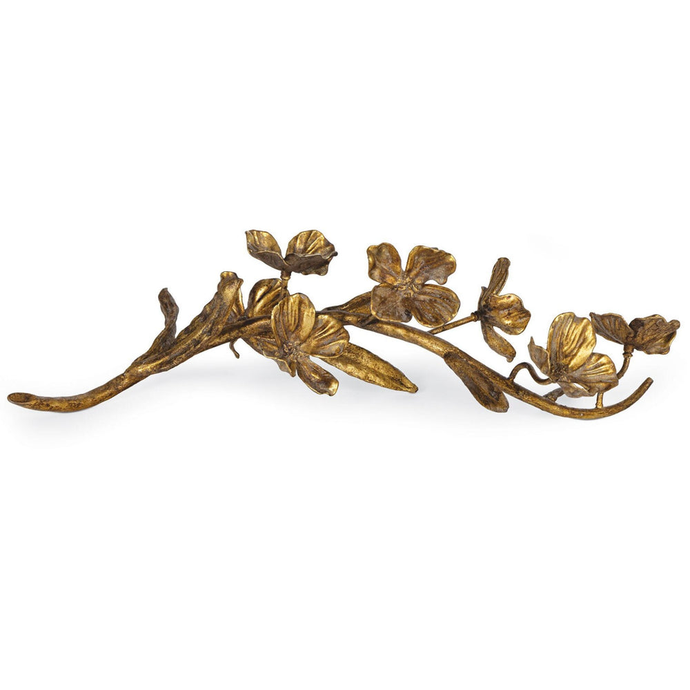 Dogwood Sprig, Antique Gold Leaf-Accessories-High Fashion Home