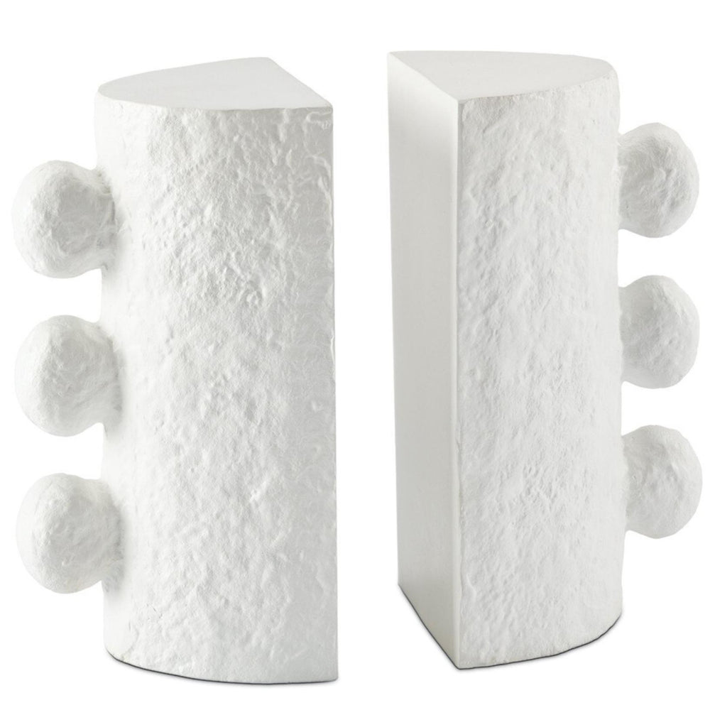 Sanya Bookend Set, White-Accessories-High Fashion Home