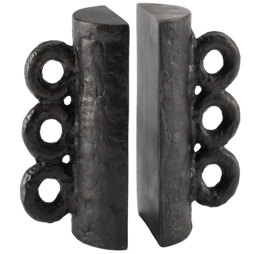 Chandra Bookend Set, Black-Accessories-High Fashion Home