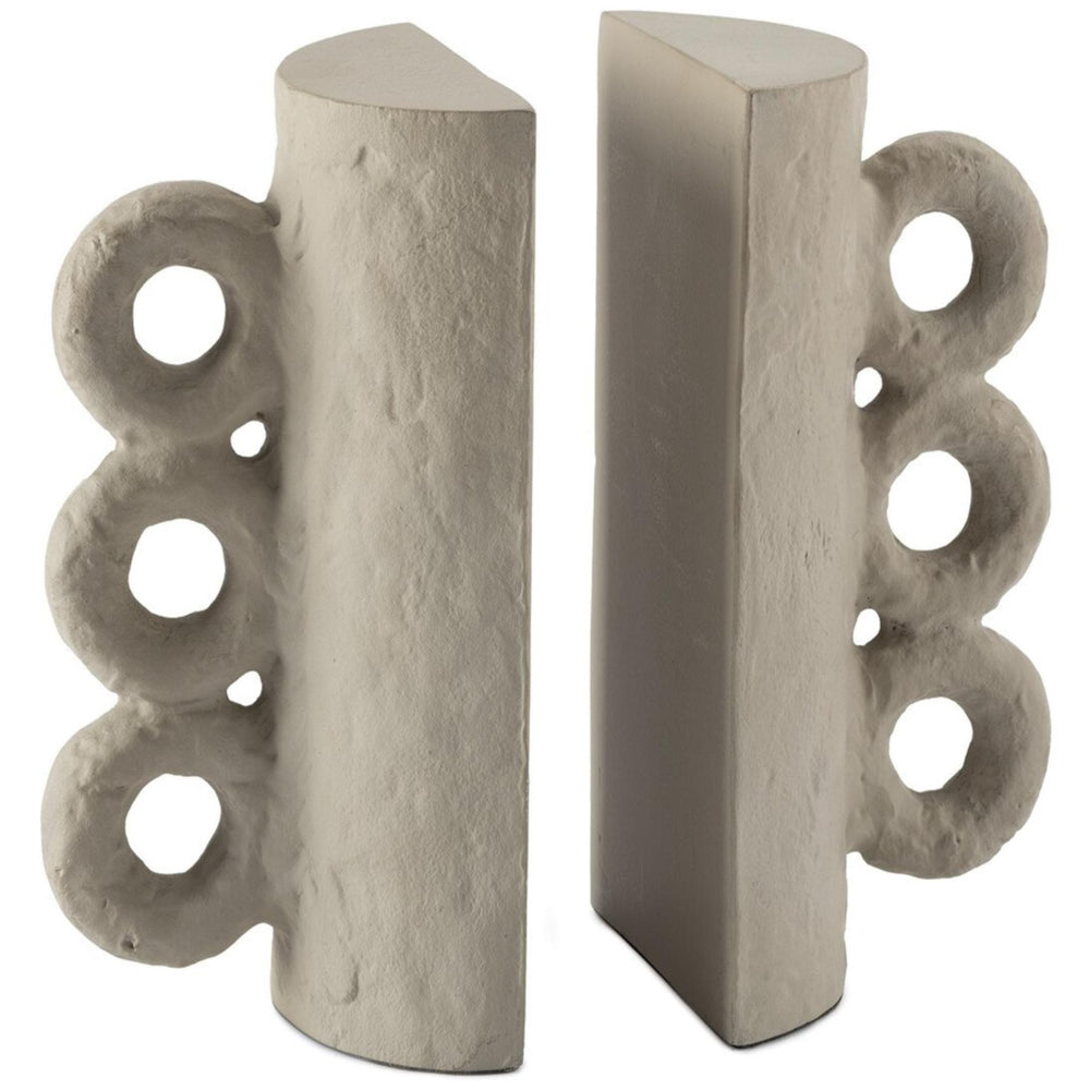 Chandra Bookend Set, Grey-Accessories-High Fashion Home