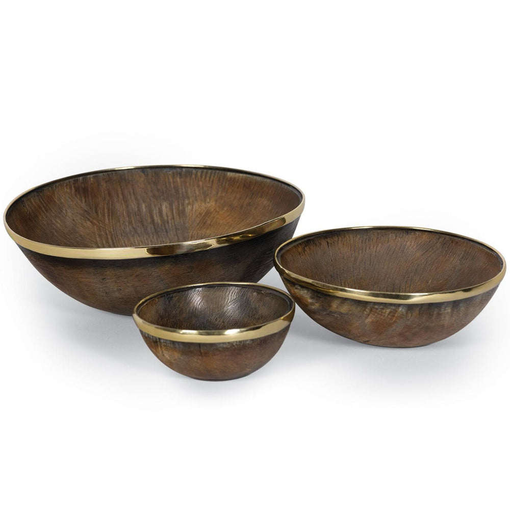 Cora Horn Bowl Set, Natural-Accessories-High Fashion Home