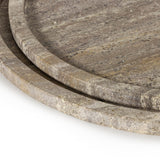 Sutton Round Marble Tray Set, Grey-Accessories-High Fashion Home