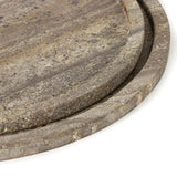 Sutton Round Marble Tray Set, Grey-Accessories-High Fashion Home