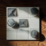 Tic Tac Toe Marble Board, White-Accessories-High Fashion Home