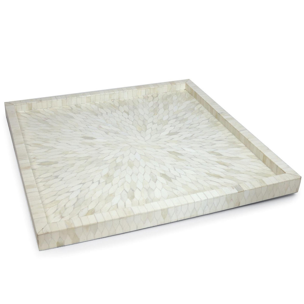 Montara Bone Tray, White-Accessories-High Fashion Home