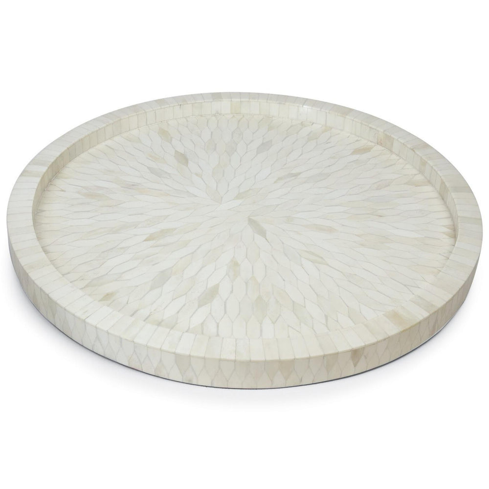 Jullian Bone Tray, White-Accessories-High Fashion Home