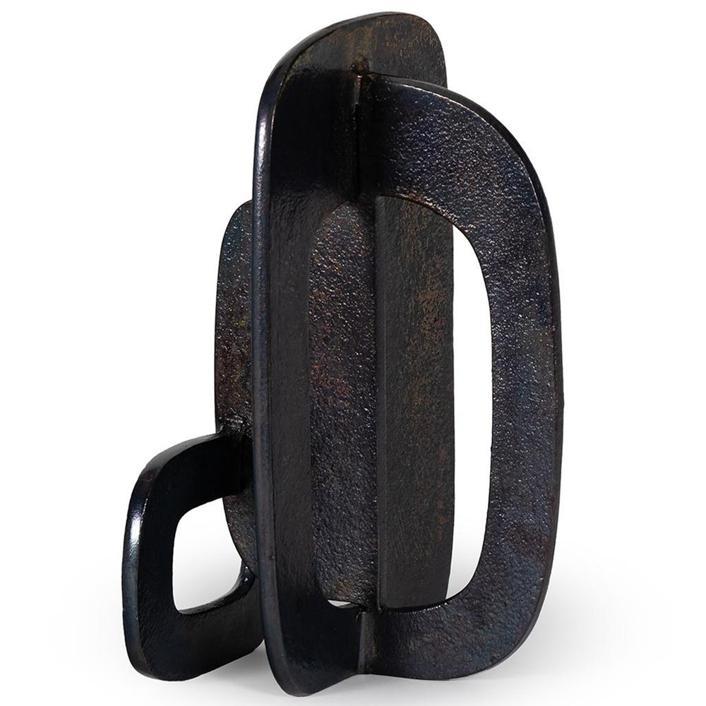 Modernist Tall Sculpture, Blacken Zinc