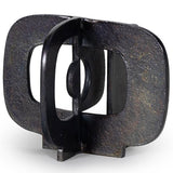 Modernist Short Sculpture, Blacken Zinc