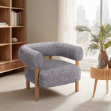 Roundback Accent Chair, Gray