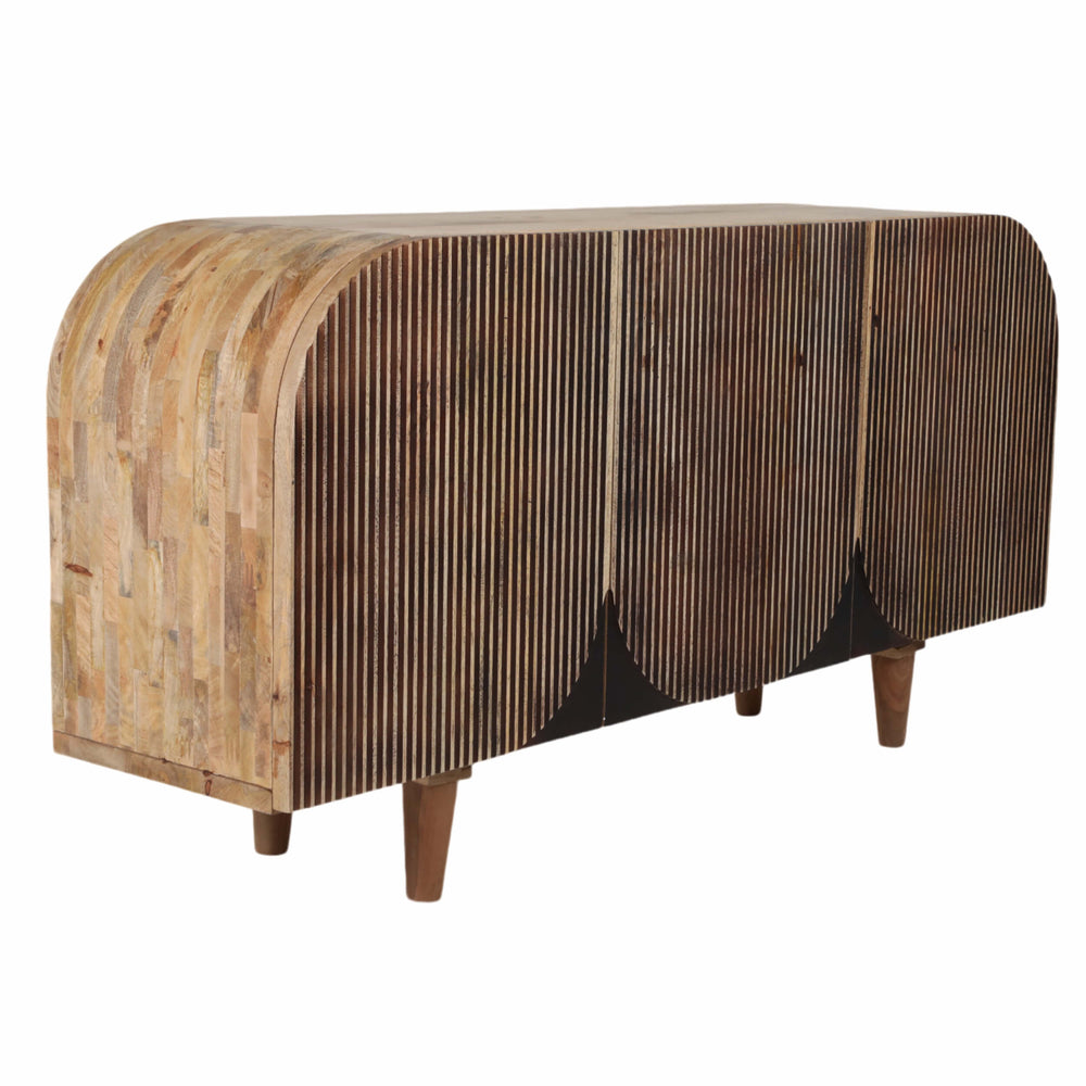 Curved Ridges Sideboard, Brown/Natural