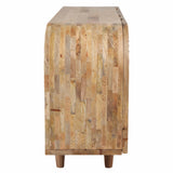 Curved Ridges Sideboard, Brown/Natural