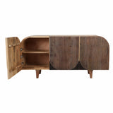 Curved Ridges Sideboard, Brown/Natural