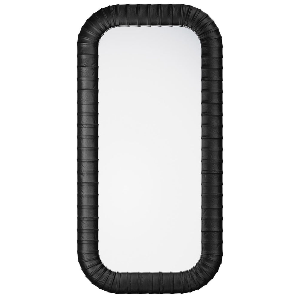 Beretta Leather Small Mirror, Black-Accessories-High Fashion Home