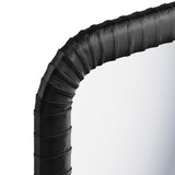 Beretta Leather Small Mirror, Black-Accessories-High Fashion Home