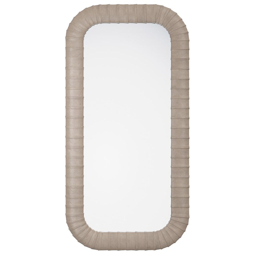 Beretta Leather Small Mirror, Beige-Accessories-High Fashion Home