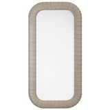 Beretta Leather Small Mirror, Beige-Accessories-High Fashion Home