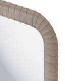 Beretta Leather Small Mirror, Beige-Accessories-High Fashion Home