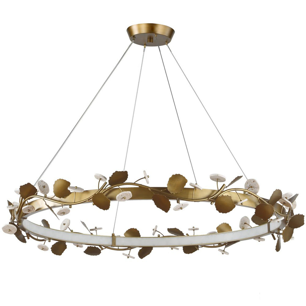Biscotti Chandelier, Antique Brass