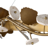 Biscotti Chandelier, Antique Brass