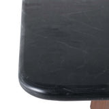 Stone & Mango Wood Coffee Table, Brown/Black-Furniture - Accent Tables-High Fashion Home
