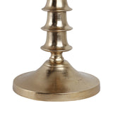 Layered Lilypad Accent Table, White/Gold