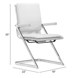 Lider Plus Conference Chair, White, Set of 2-Furniture - Office-High Fashion Home